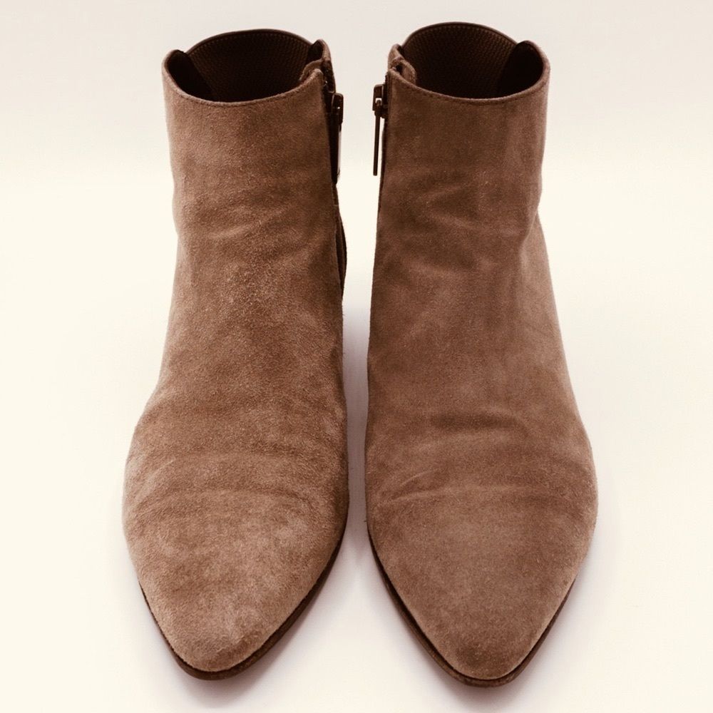 Aquatalia Slip-on Suede Ankle Boots, Tan Sz 9.5